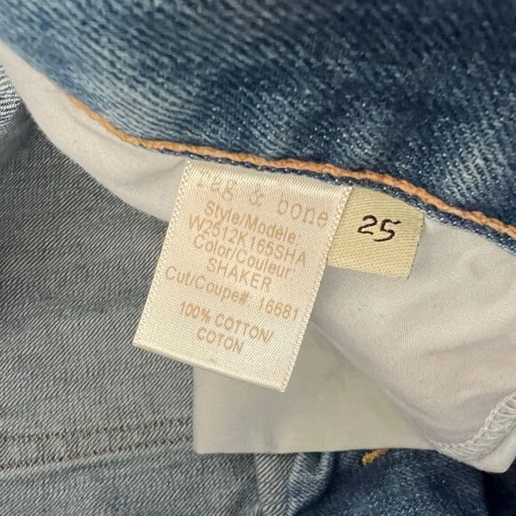Rag & Bone Jeans Women's Size 25 Straight Distressed Shaker Light Wash - Picture 4 of 10